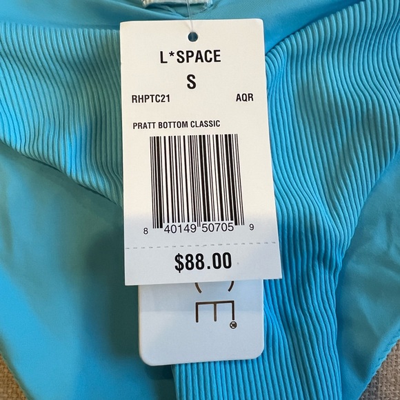 L*Space Pratt Ribbed Bikini Bottom in Aquarius (S) - Picture 8 of 10